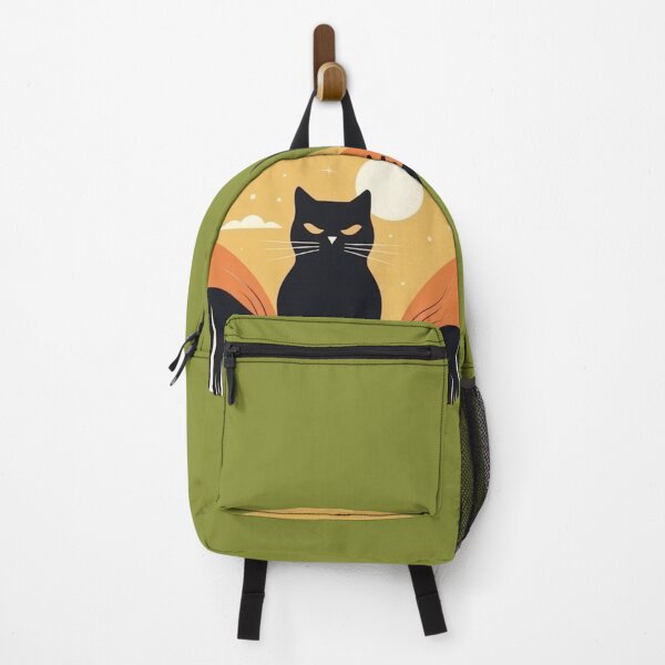 Item preview,  black cat with a moon night designed and sold by matchymatchy.