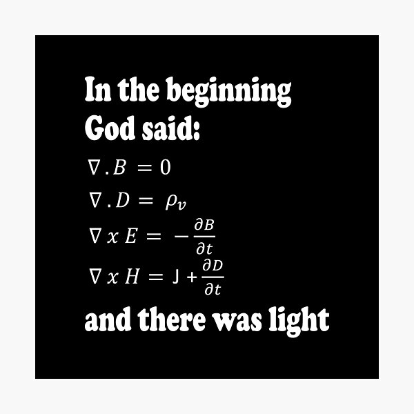 Item preview, God Said Maxwell's Equations designed and sold by ScienceCorner.
