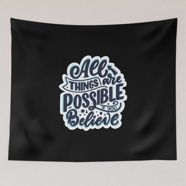 Item preview, All Things Are Possible if You Believe - Inspirational design designed and sold by SlickCity.