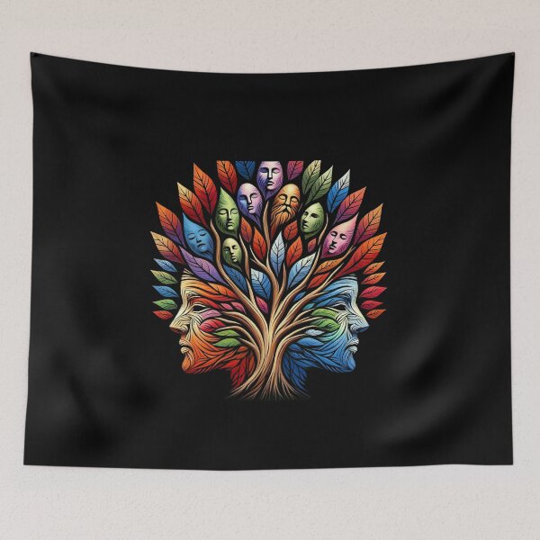 Item preview, "Diversity Tree - Faces of Humanity" designed and sold by ChromaticBlend.