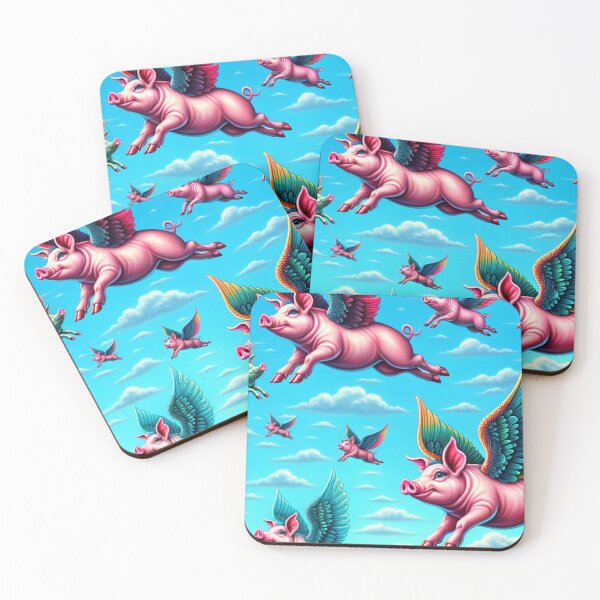 Item preview, Whimsical Flying Pigs Sky Artwork designed and sold by mymagicstoreus.