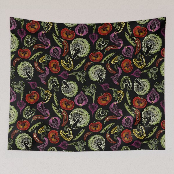 Item preview, colorful veggie doodle designed and sold by kobyakov.