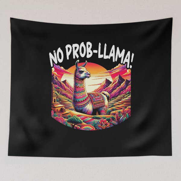 Item preview, Funny Peruvian No Plob - Llama Andean Pride Flora designed and sold by SambaStyles.
