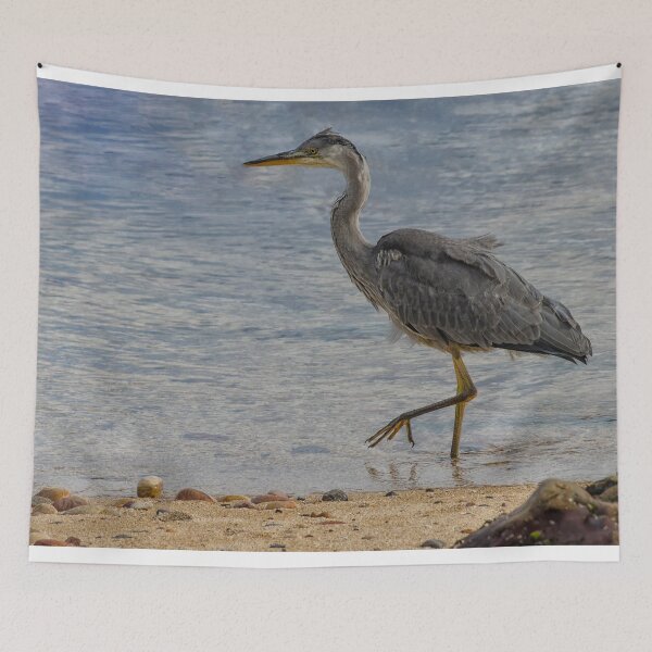 Item preview, Grey Heron On Beach designed and sold by GG WALL ART.