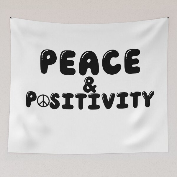 Item preview, Peace and Positivity - Black designed and sold by taffy-lemonade.