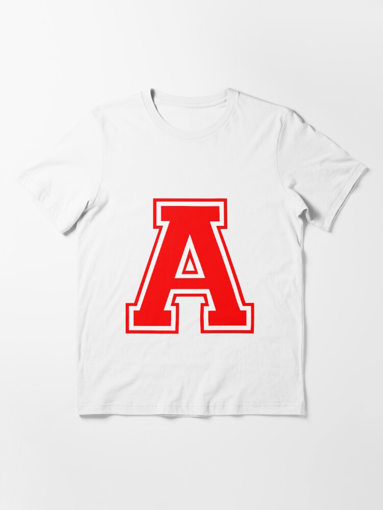 varsity red graphic tee