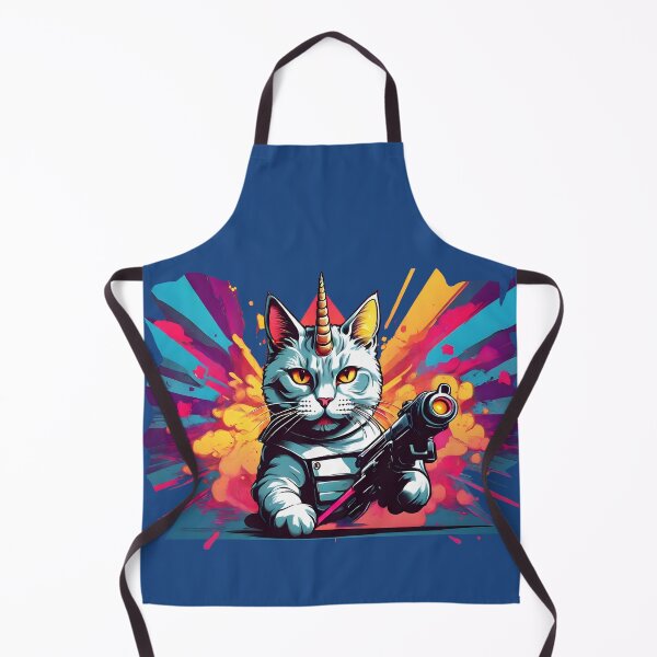 Item preview, Pop Art Fusion: Laserblaster Unicorn Cat Explosion designed and sold by WAUZ.