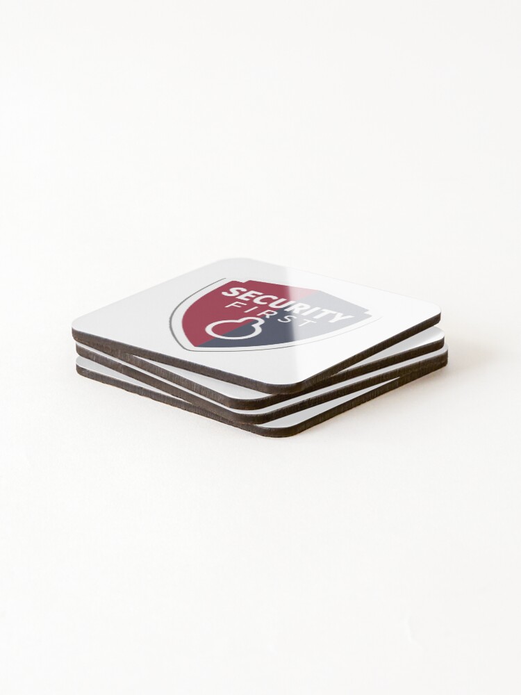 Thumbnail 4 of 5, Coasters (Set of 4), Security First - Coding Shield Design designed and sold by NiftyWrx.