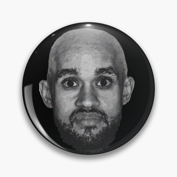 Item preview, Bald Derrick White Funny Vintage Face designed and sold by RatTrapTees.