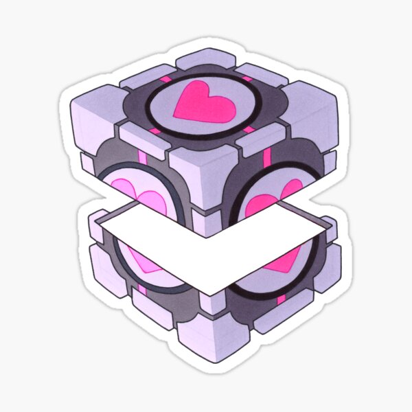 Item preview, Sliced Companion Cube designed and sold by ColaCarnage.