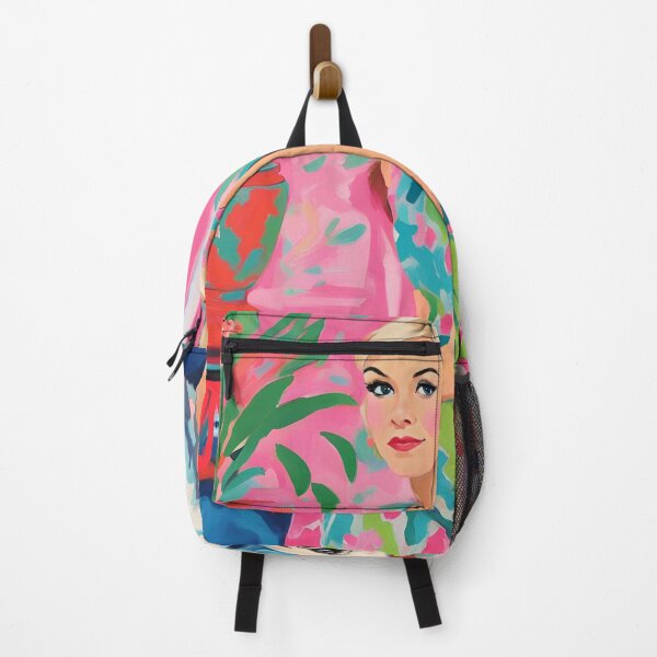 Item preview, Girl and fawn pug in preppy interior designed and sold by SophieClimaArt.