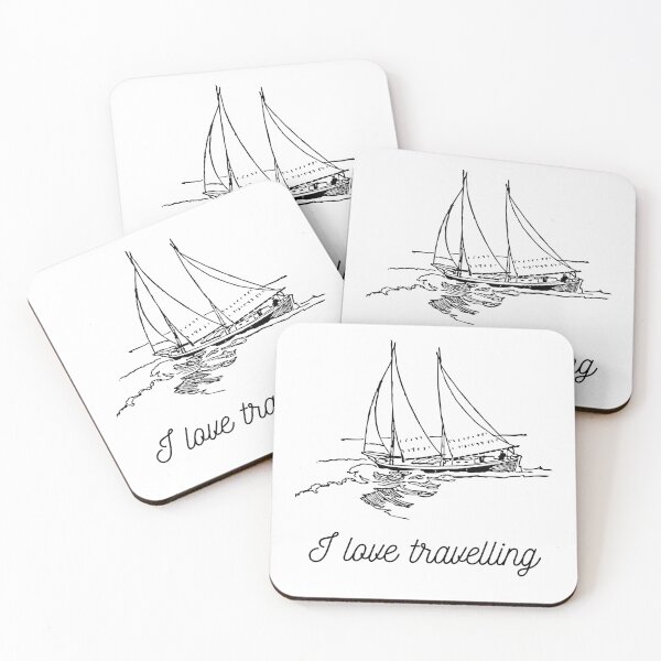 Item preview, Sailboat - I love traveling designed and sold by GRINspiration.