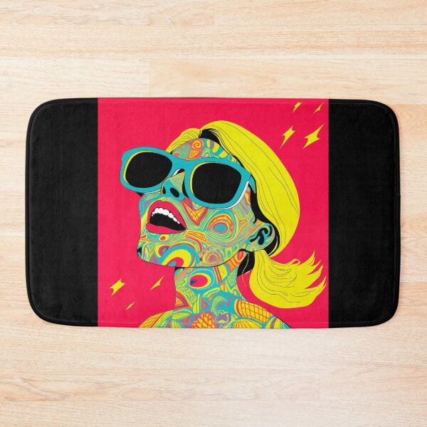 Item preview, 80s Comic Style Girl Psychedelic Retro Design designed and sold by CoolMantras.