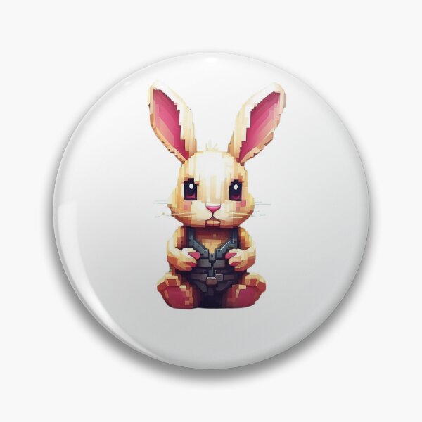 Item preview, pixel rabbit in a vest designed and sold by HarriPaloma.