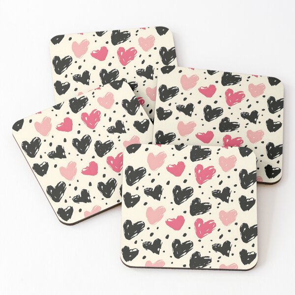 Item preview, Corazones retro de leopardo de San Valentín designed and sold by VIBEARTZDESIGN.