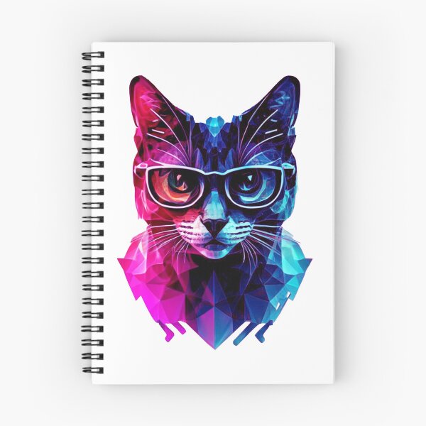 Item preview, Geek cat colorful painting designed and sold by GeekWardrobe.