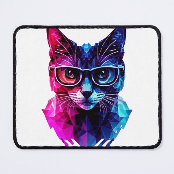 Item preview, Geek cat colorful painting designed and sold by GeekWardrobe.