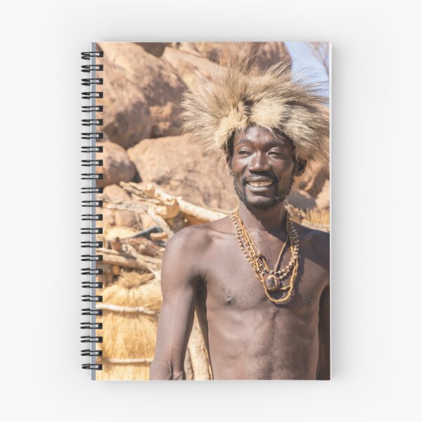 Item preview, Namibia. Damara Living Museum. Portrait of a Smiling Man in the Fur Hat. designed and sold by vadim19.