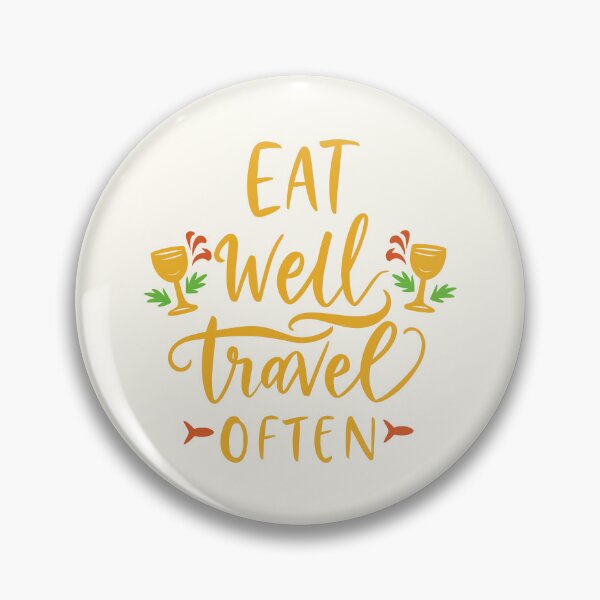 Item preview, Eat Well Travel Often gold designed and sold by PMCreative.