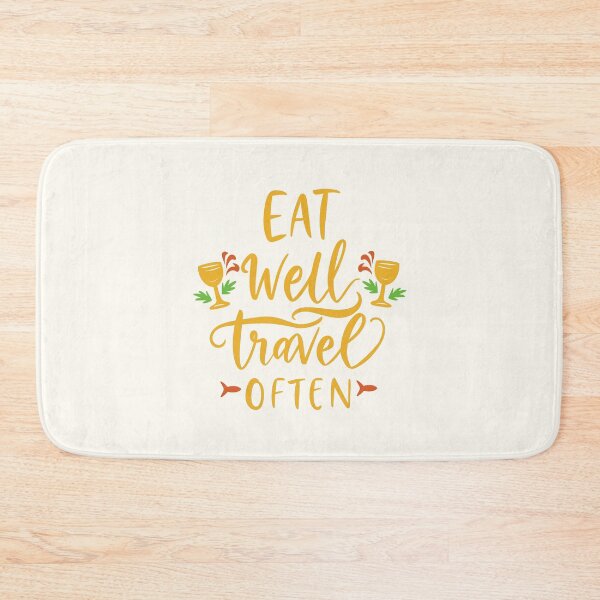 Item preview, Eat Well Travel Often gold designed and sold by PMCreative.
