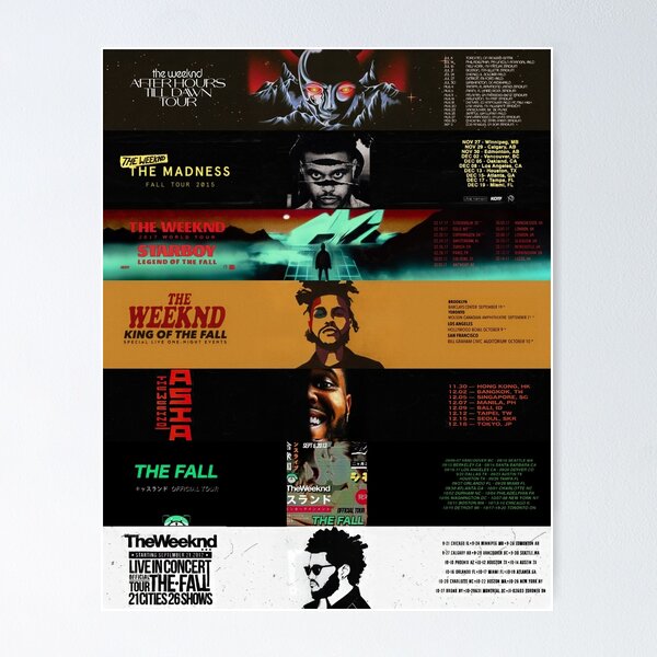 THE WEEKND The Madness Fall Tour 2015 Poster Print, poster the weeknd 