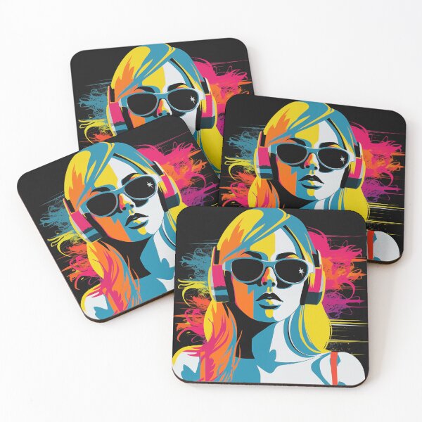 Item preview, Abstract Girl In Headphones designed and sold by CoolMantras.