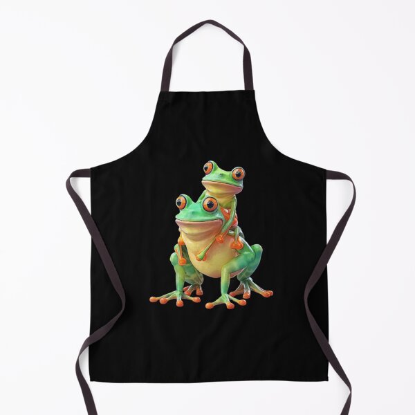 Item preview, Funny frog carrying his son on his back , for frog lovers designed and sold by love3617.
