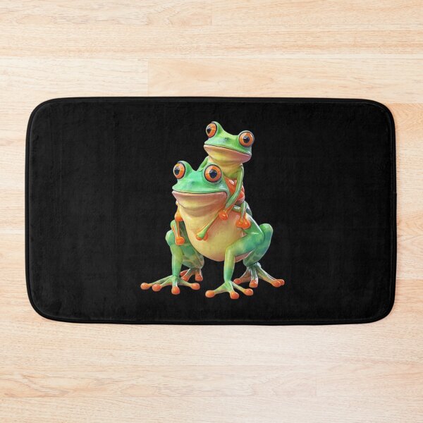 Item preview, Funny frog carrying his son on his back , for frog lovers designed and sold by love3617.