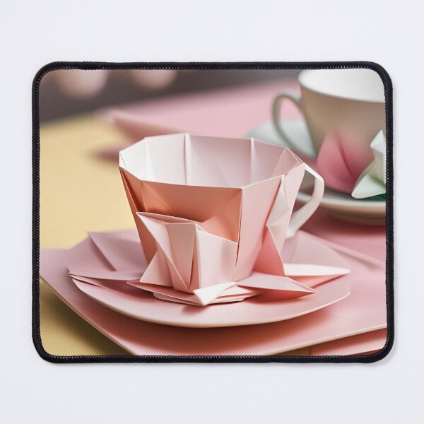 Item preview, Origami Art - Teatime Tranquility: The Perfect Cup and Saucer Pairing designed and sold by ArtfulFolds.