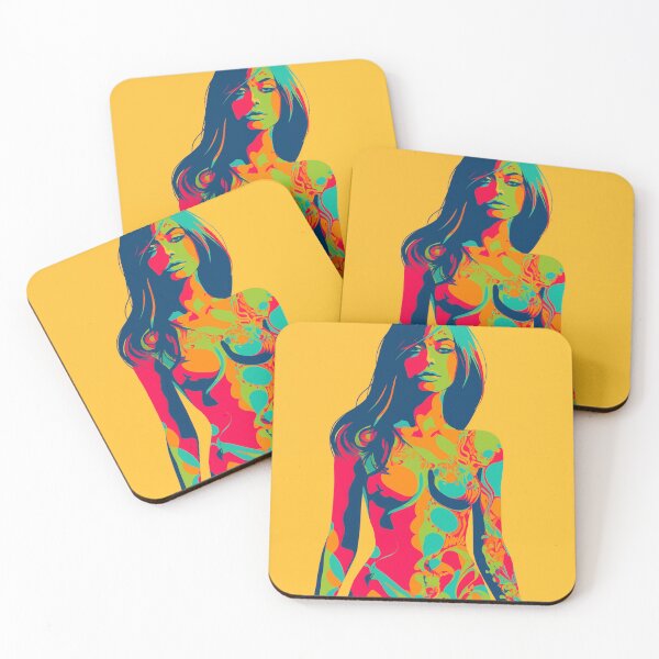 Item preview, Hippie Tattooed Woman Triptych 03 designed and sold by CoolMantras.