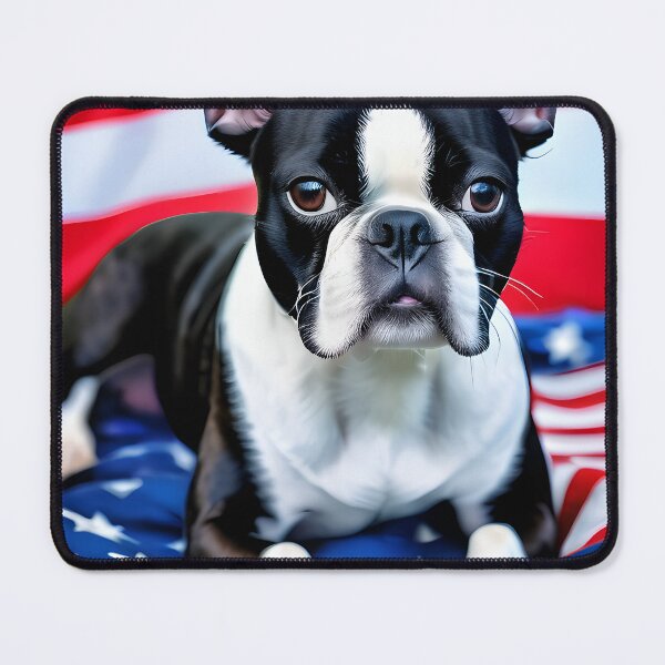 Item preview, Boston Terrier With Flag designed and sold by Hall-O-Gram.