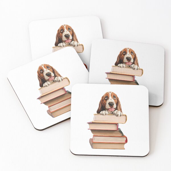 Item preview, Basset Hound And Books designed and sold by TheAnimalZ00.