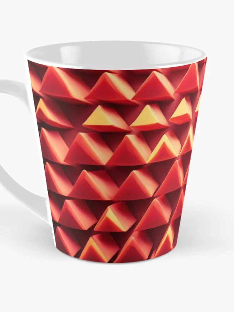 Thumbnail 3 of 4, Coffee Mug, Red Triangular Shape Small Pattern designed and sold by Simplybe1.