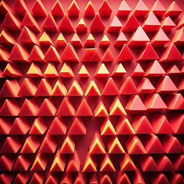 Artwork thumbnail, Red Triangular Shape Small Pattern by Simplybe1