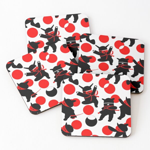 Item preview, Red and black little ninja pattern  designed and sold by Roxburylane.