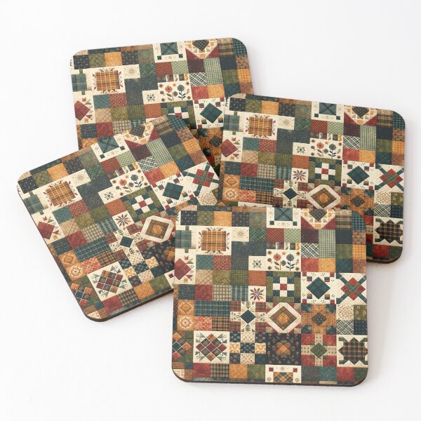 Item preview, Fall Patchwork Pattern designed and sold by PinUpPizzazz.