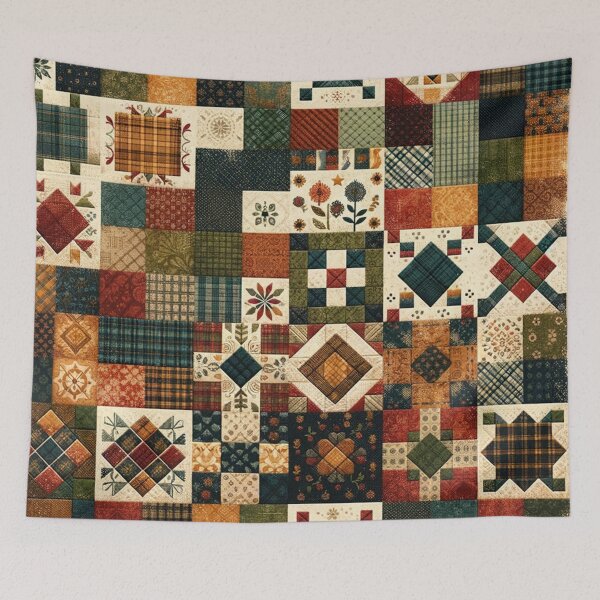 Item preview, Fall Patchwork Pattern designed and sold by PinUpPizzazz.