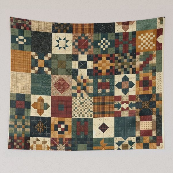 Item preview, Autumn Patchwork Pattern designed and sold by PinUpPizzazz.