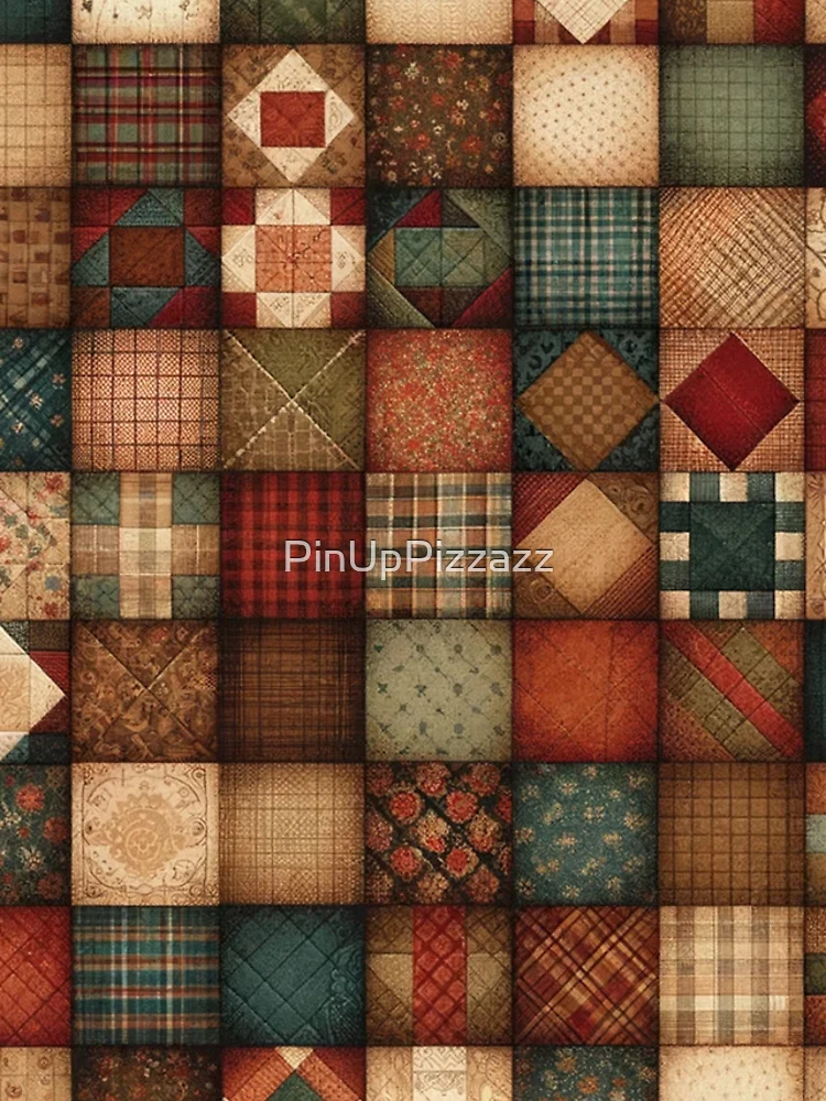 Thumbnail 4 of 4, iPhone Case, Fall Patchwork Pattern designed and sold by PinUpPizzazz.