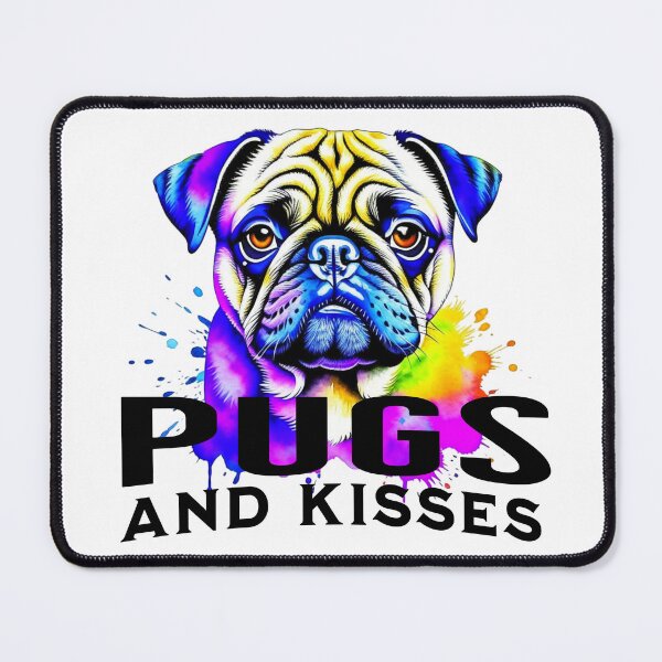 Artikelvorschau, Möpse und Küsse - Lustiger Mops entworfen und verkauft von BlueCoastPOD.