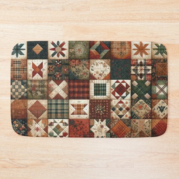 Item preview, Autumn Patchwork Pattern designed and sold by PinUpPizzazz.