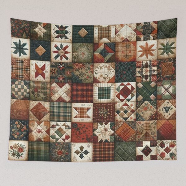 Item preview, Autumn Patchwork Pattern designed and sold by PinUpPizzazz.