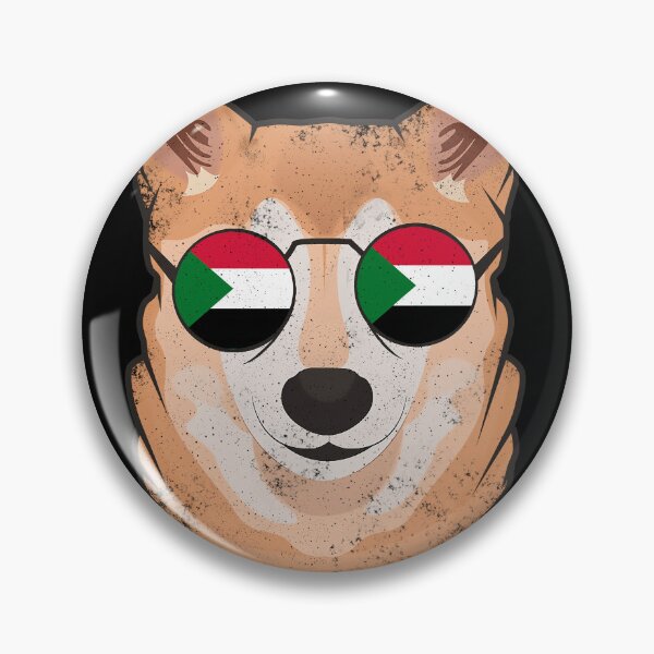 Item preview, Vintage Patriotic Shiba Inu Sudanese Flag designed and sold by feether-store.