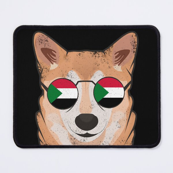 Item preview, Vintage Patriotic Shiba Inu Sudanese Flag designed and sold by feether-store.