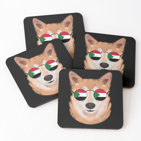 Item preview, Vintage Patriotic Shiba Inu Sudanese Flag designed and sold by feether-store.