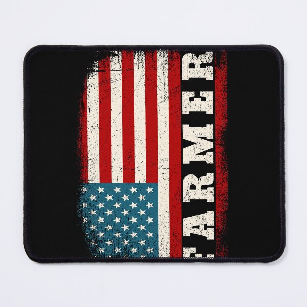 Item preview, Vintage Distressed American US Flag Farming Patriotic Farmer designed and sold by MobyStickers.