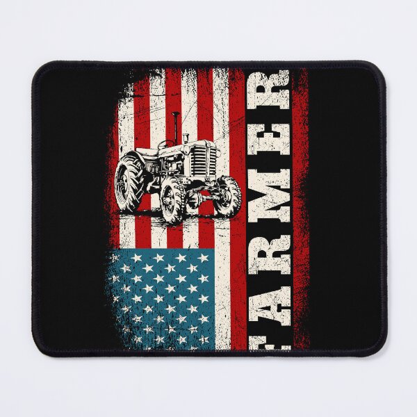 Item preview, Vintage Distressed American US Flag Tractor Patriotic Farmer designed and sold by MobyStickers.
