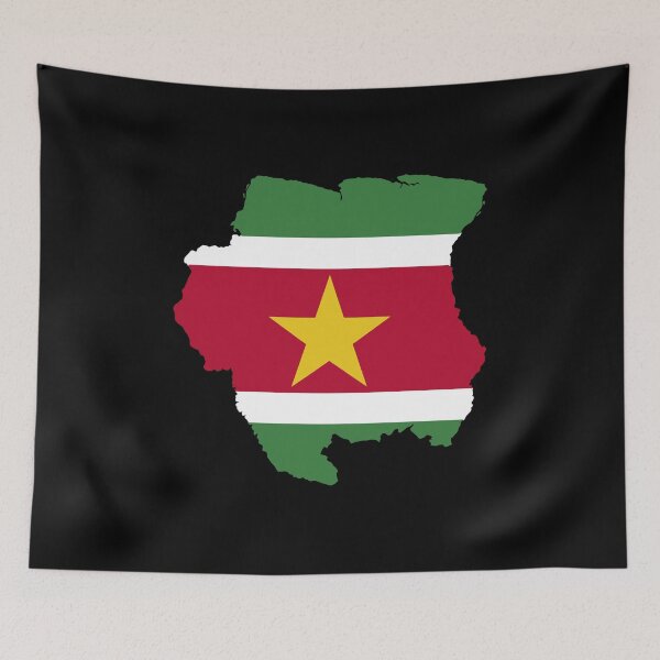 Item preview, Flag Map of Suriname designed and sold by feether-store.