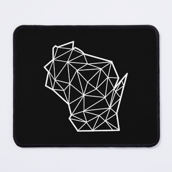 Item preview, Geometric Wisconsin State Design - White Lines designed and sold by anne-dromeda.