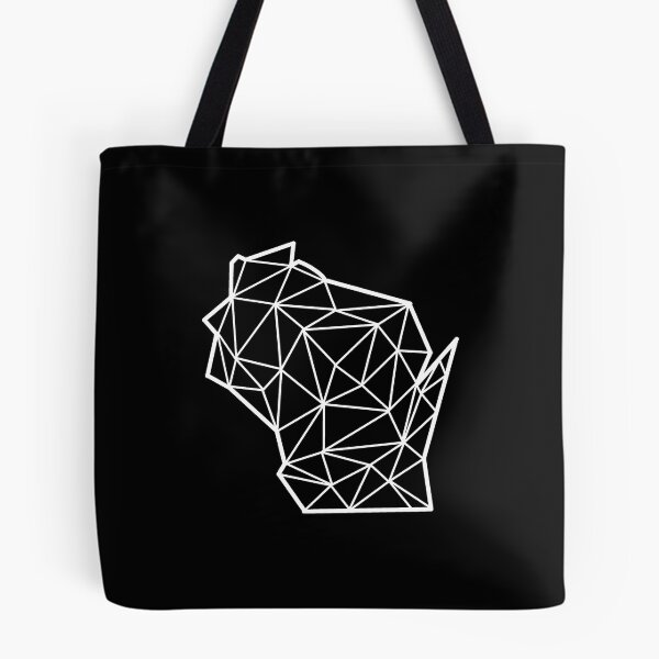 Item preview, Geometric Wisconsin State Design - White Lines designed and sold by anne-dromeda.